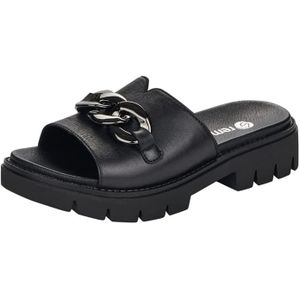 Remonte, black casual open slippers Zwart, Dames, Maat:37 EU