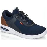 Rieker, Blauwe textiel sneakers voor heren Blauw, Heren, Maat:42 EU