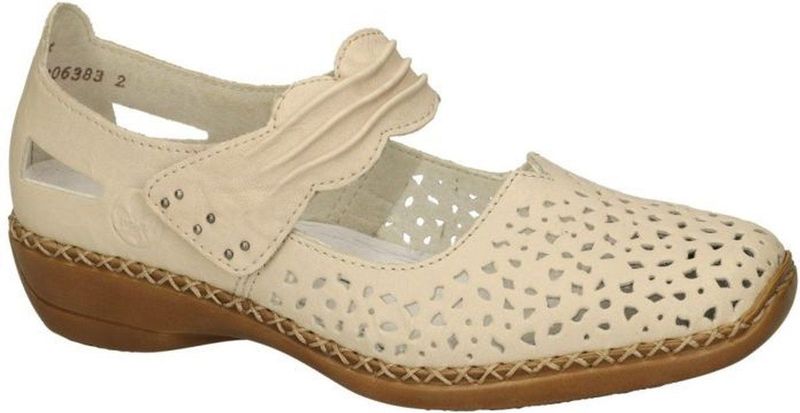 Rieker - Bandschoen 41399-60 - Beige - Leer - Lichtgewicht