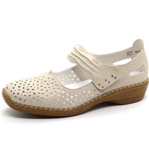 Rieker - Bandschoen 41399-60 - Beige - Leer