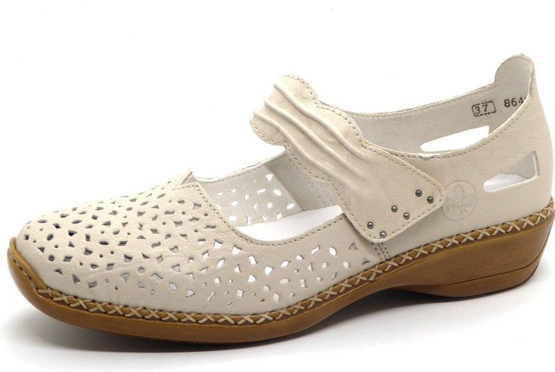 Rieker - Bandschoen 41399-60 - Beige - Leer - Lichtgewicht