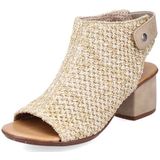 Rieker Sandalette, Sommerschuh, Sandalette, Blockabsatz, in modischer Flecht-Optik