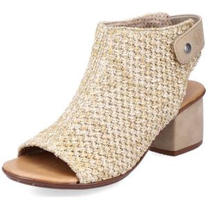 Rieker Sandalette, Sommerschuh, Sandalette, Blockabsatz, in modischer Flecht-Optik