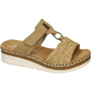 Rieker Sandalen - Beige - Synthetisch - Klittenbandsluiting