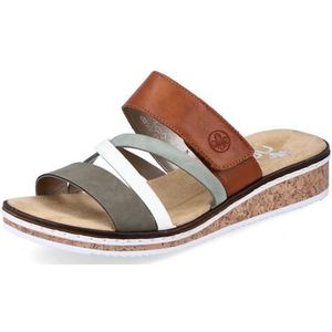 Rieker Dames V3652 Sandalen, groen, 37 EU