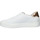 Sneakers - Effen - Leer en Imitatieleer - Platte Hak - Vetering met 7 Gaten