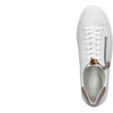 Sneakers - Effen - Leer en Imitatieleer - Platte Hak - Vetering met 7 Gaten