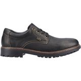 Rieker - Veterschoenen - Zwart - Leer - Antislip Zool
