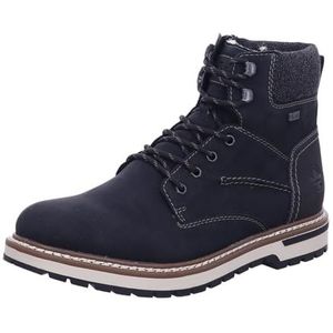 Rieker - Veterlaarzen - Zwart/grijs - Rieker-Tex-uitvoering - Vetersluiting