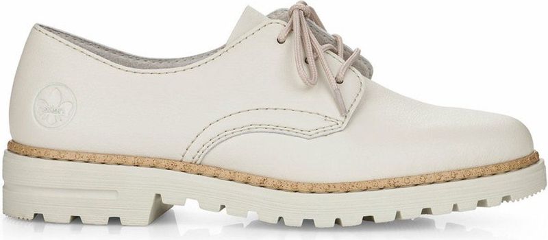 Rieker - Heren Schoenen - Wit - Leer - Vetersluiting