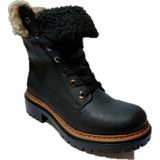 Rieker - Veterboot - Imitatieleer - Imitatie Bontkraag - Gevoerd