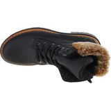 Rieker - Veterboot - Imitatieleer - Imitatie Bontkraag - Gevoerd