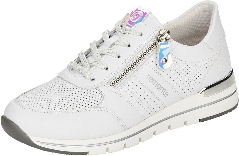 Sneakers - Effen - Leer - Ronde Neus - Platte Hak