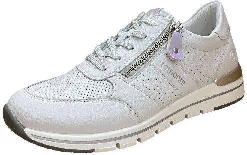 Remonte - Soft Dames Sneaker - Leer - Structuur - Rits