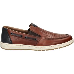 Rieker, Bruine Leren Loafers voor Heren Bruin, Heren, Maat:41 EU