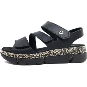 Rieker Riemchensandale, Sommerschuh, Sandalette, Keilabsatz, mit Klettverschlüssen