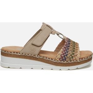 Rieker - V1243 - Slippers - Zwart - Klittenbandsluiting