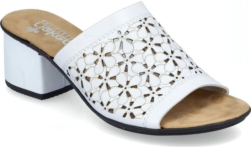 Rieker - 64681-80 - Pantoffels - Wit - Leer