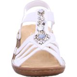 Rieker Riemchensandale, Sommerschuh, Sandalette, Keilabsatz, mit Schmucksteinen besetzt