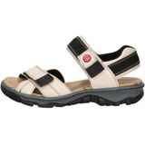 Rieker - Sandalen - Lichtbeige - Sleehak - Klittenbandsluiting