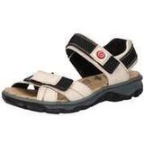 Rieker - Sandalen - Lichtbeige - Sleehak - Klittenbandsluiting