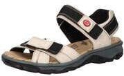 Rieker - Sandalen - Lichtbeige - Sleehak - Klittenbandsluiting