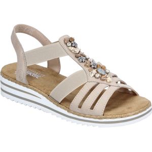 Sandaal - V0649 - Effen - Imitatieleer - Open Toe - Sleehak