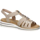 Rieker Riemchensandale, Sommerschuh, Sandalette, Keilabsatz, mit sommerlicher Verzierung