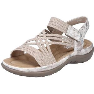 Rieker Dames 64888 sandalen, beige, 38 EU, beige, 38 EU