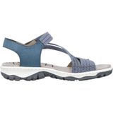 Rieker - 68871 - Sandalen - Blauw - Kunstleer - Klittenbandsluiting