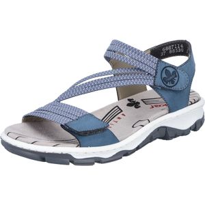 Rieker - 68871 - Sandalen - Blauw - Kunstleer - Klittenbandsluiting
