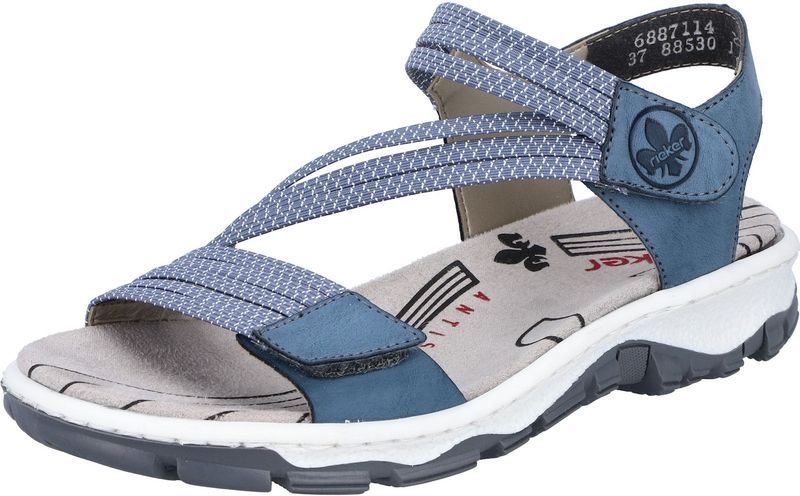 Rieker - 68871 - Sandalen - Blauw - Kunstleer - Klittenbandsluiting
