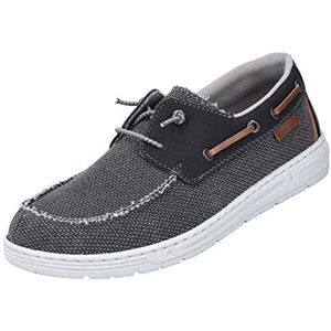 Rieker - 08650-00 - Loafers - Zwart - Textiel - Comfortabele Slip-On Schoen