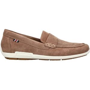 Rieker - 09050 - Mocassin - Beige - Leer - Plat Hak