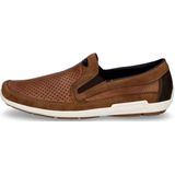 Cognac Instapschoen - Vrijetijdsschoen - Mocassin - Stretch-inzetten