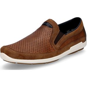 Cognac Instapschoen - Vrijetijdsschoen - Mocassin - Stretch-inzetten