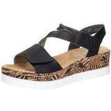 Rieker - V3964 - Damessandalen - Zwart - Klittenbandsluiting - Ademend Ontwerp