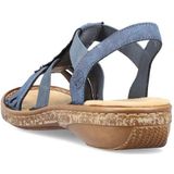 Rieker Dames Sandaal - 628G9-16 Jeansblauw - Maat 42