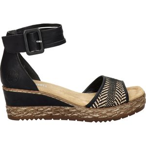 Rieker FSK Damen Sandalen für Damen, schwarz, Gr. 39 EU