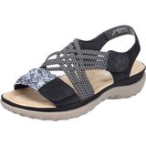 Rieker Riemchensandale, Sommerschuh, Sandalette, Keilabsatz, mit geflochtener Bandage