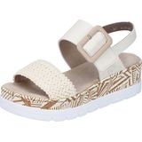 V3950 - Sandalen - Imitatieleer - Color-Blocking - Velcro Sluiting - Open Toe