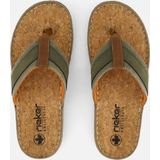 Rieker Ambor Slippers groen Leer