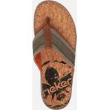 Rieker Ambor Slippers groen Leer