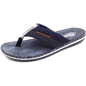 Rieker Dollaro Slippers blauw Leer - Maat 42