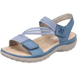 Rieker - Dames Sandalen - Imitatieleer - Zwart - Verstelbare Banden