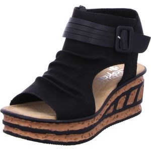 Rieker 68191 damessandalen, zwart, 39 EU