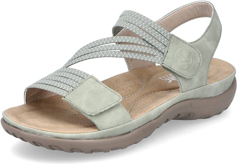 Rieker - Dames Sandalen - Groen - Synthetisch Leer