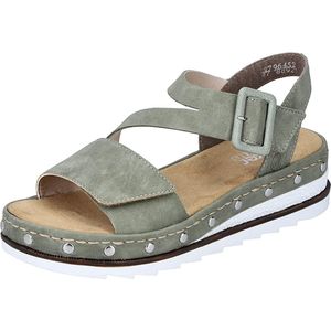 Rieker Dames V7964 sandalen, groen, 40 EU, groen, 40 EU