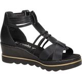 Rieker - Enkellaarsjes - Zwart - Synthetisch Leer - Klittenbandsluiting