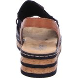Rieker - Dames Sandalen - Blauw - Sleehak